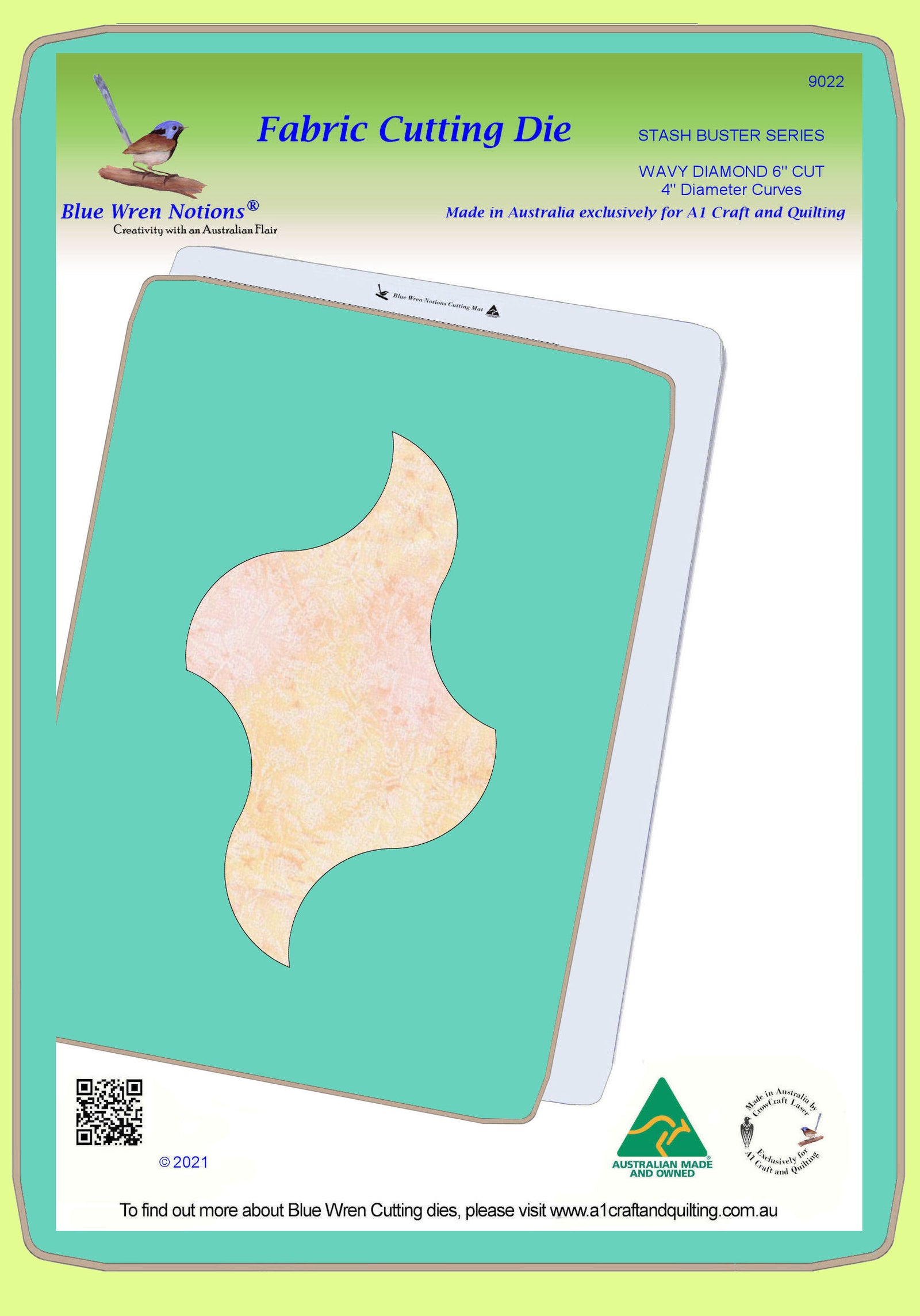 Wavy Diamond 6" cut - 9022 - SCRAP BUSTER - mat included