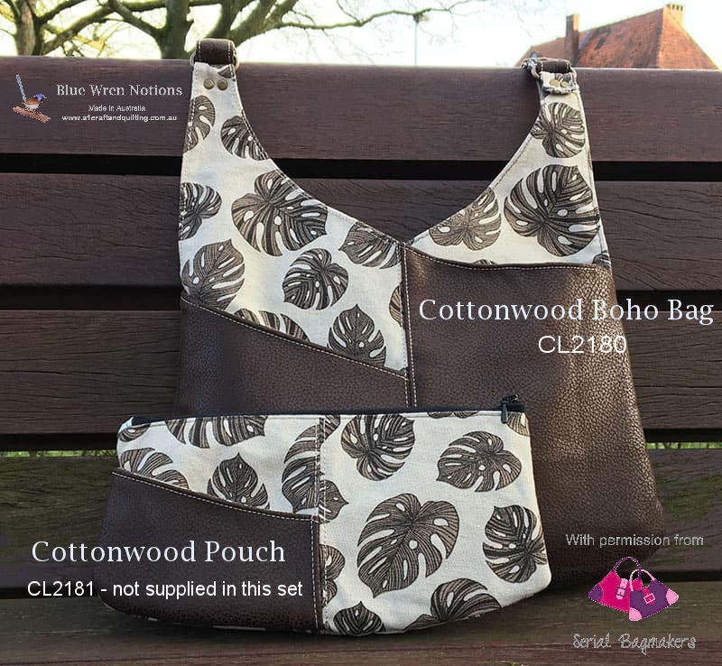 Cottonwood Boho Bag by Serial Bagmakers - Template 9 piece set - CL2180