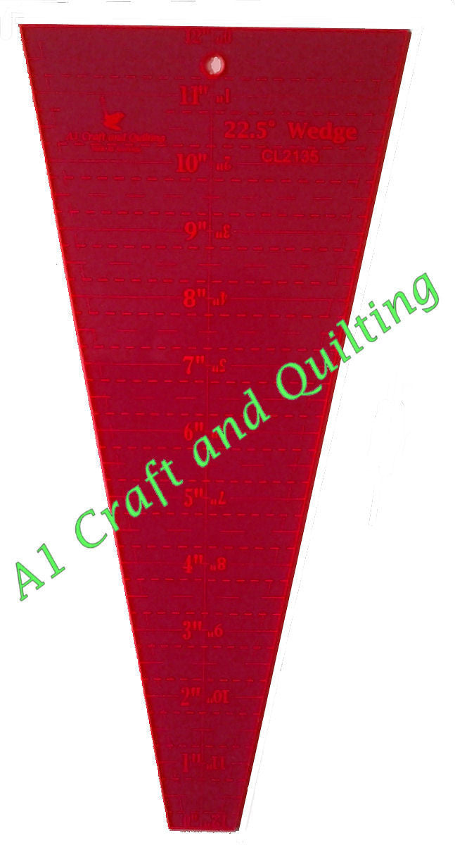 Wedge Template 22.5 degrees for Dresden plates, large flowers etc