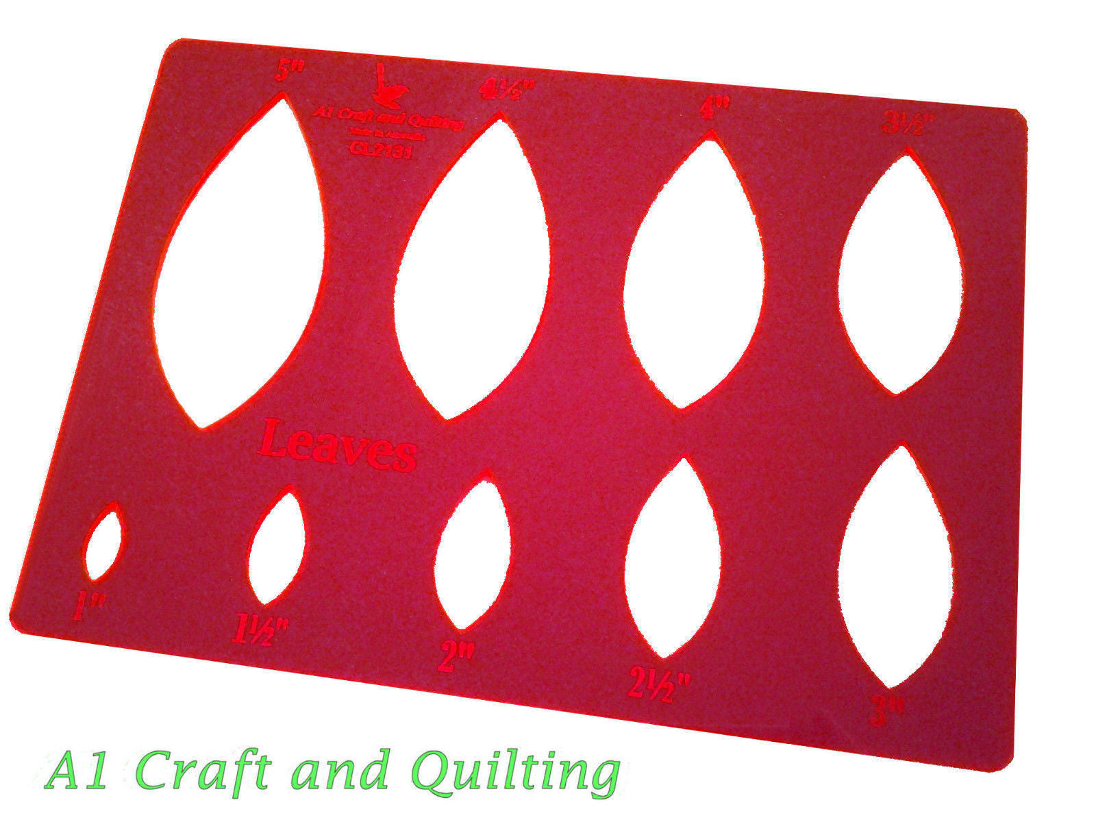 Leaves Template 1" to 5" on sheet CL2131