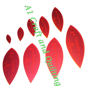 Leaves 1" to 5" Acrylic Template  CL2130