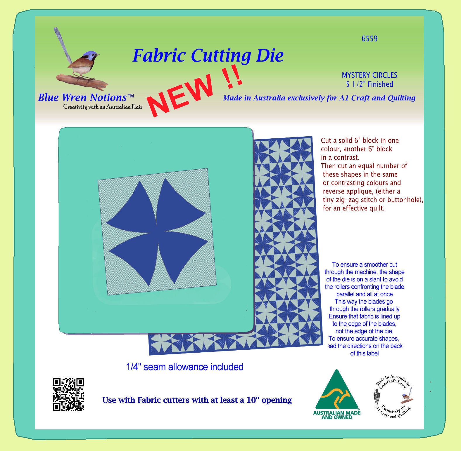 Mystery Circles-(Winding Ways)-6559- 5 1/2" finished, Mat included