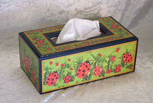 Tissue Box - Decoupaged with Prints -Original Artwork by Norma Bradley