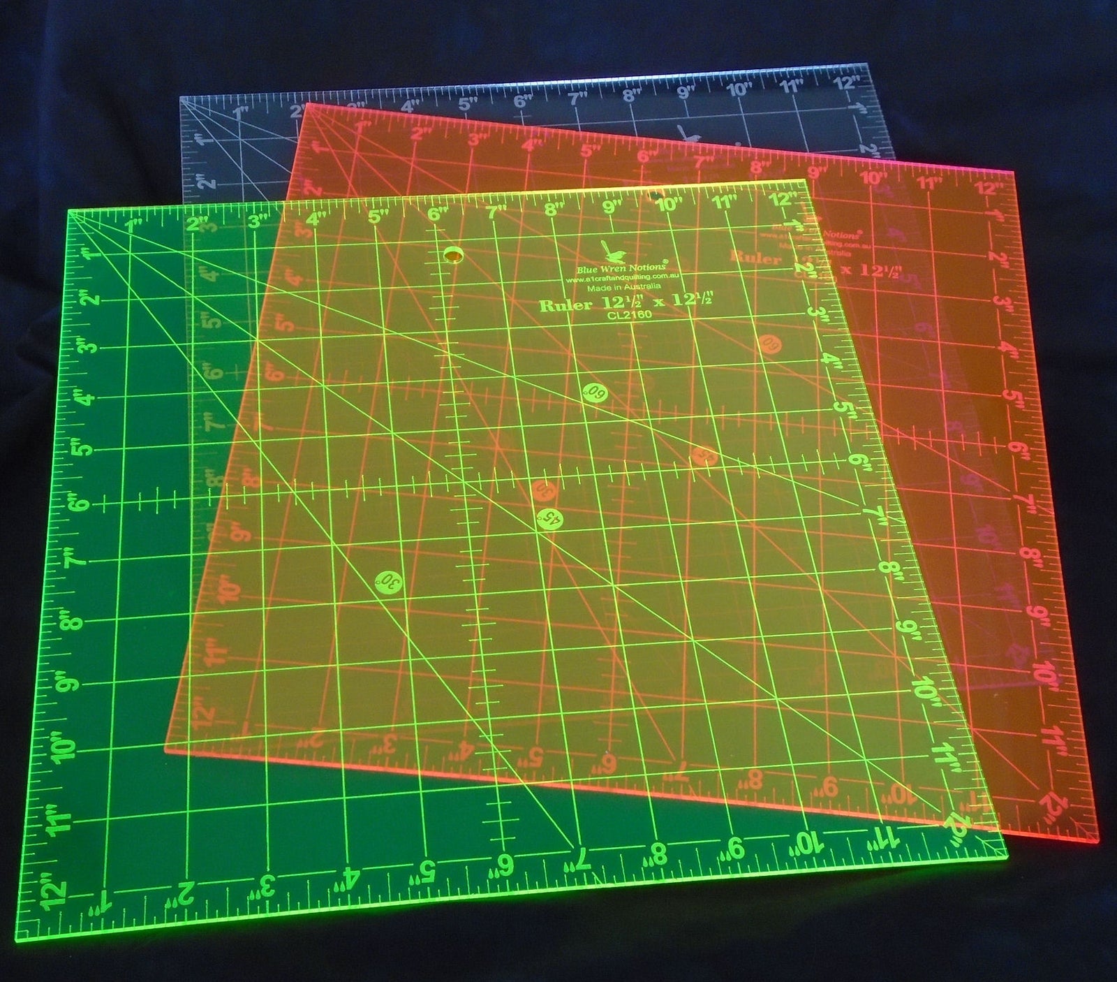 Ruler, 12½" x 12½" with degrees marked